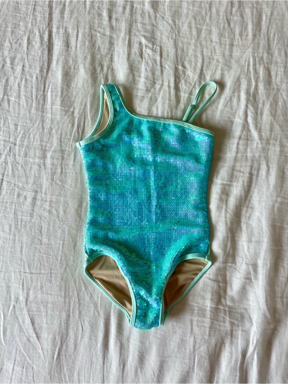 Shade Critters Aqua Sequin Swimsuit - Girls size 7